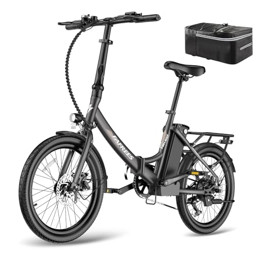 Fafrees F20 Lite, Klapprad e-Bike 20 Zoll, Elektrofahrrad 36V 16.75Ah, City EBike Herren Damen 250W 25km/h, e-Bike klapprad Reichweite bis zu 65-130 km E-Fahrrad, Schwarz