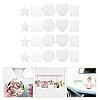UTHCLO 40 Pcs DIY Sublimation Car Air Freshener Blanks, Hanging Scented Sheets Set with Heart, Star, Circle, Square Rectangle Shapes for Custom Aromatherapy Fragrance #4