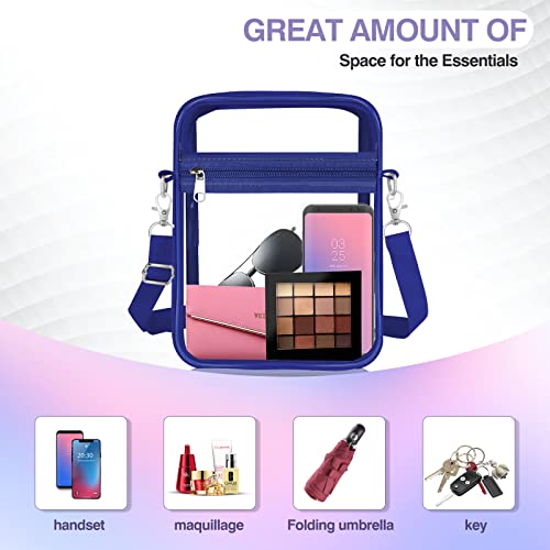 Image of Clear Bag Stadium Approved,Clear Crossbody Purse Bag, with Adjustable Shoulder Strap for Women, With front pocket