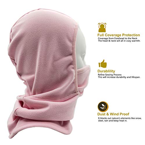 Image of Kids Balaclava Ski Mask Windproof Fleece Neck Warmer Gaiter Winter Face Warmer for Cold Weather Boys Girls