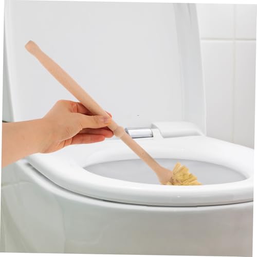 Brosse WC avec manche long et stockage stable en support céramique - 5