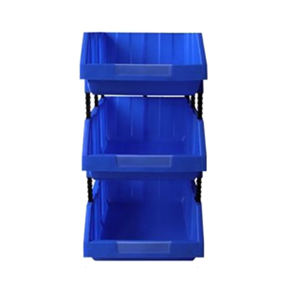 GRRICEPL Cochera Compartimientos De Almacenaje, Estante De Piezas, De Pie Compartimientos De Almacenaje, para Fácil Garaje Organización De Herramientas, Piezas, Hardware (Color : Azul, Tamaño : 3PCS)