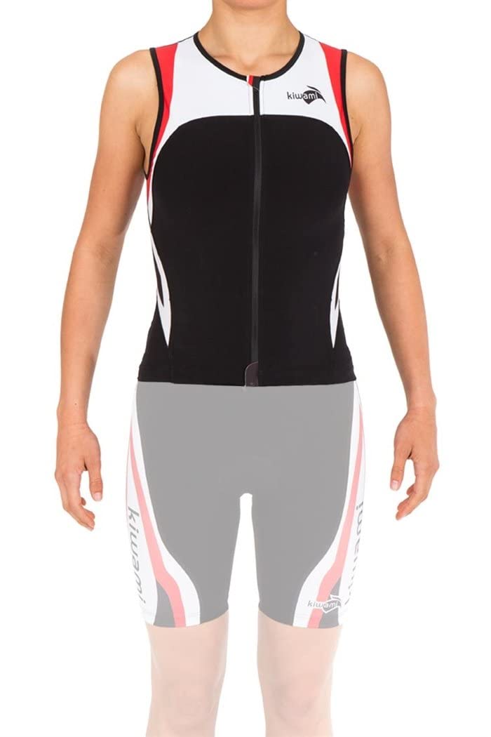 Kiwami Rio Men's Tri Top - Tri Top - Triathlon Men's Top (Black/Red, X-Large)