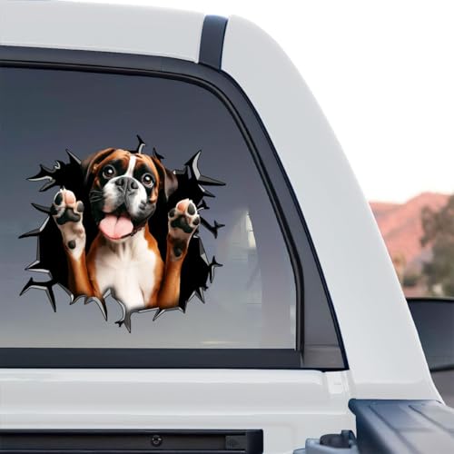 Image of Cute Dog Stickers for Car Window Decals Waterproof Funny Sticker (Boxer Stickers)