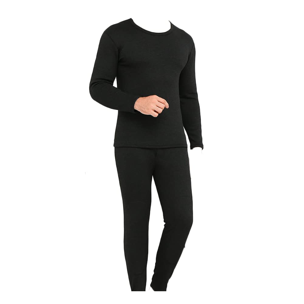 Men's Thermal Underwear Set Functional Underwear Suit with Inner Fleece Flexible Ski XL-3XL