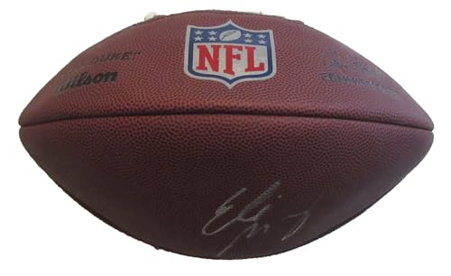 Eli Manning Autographed Wilson NFL Football W/PROOF, Picture of Eli Signing For Us, Super Bowl Champion, Pro Bowl, MVP - Thumbnail 2