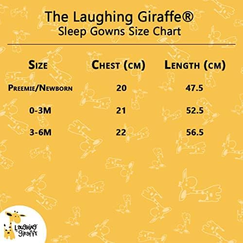 Laughing Giraffe Baby Infant Blank Long Sleeve Sleeper Gown with Mitten Cuffs