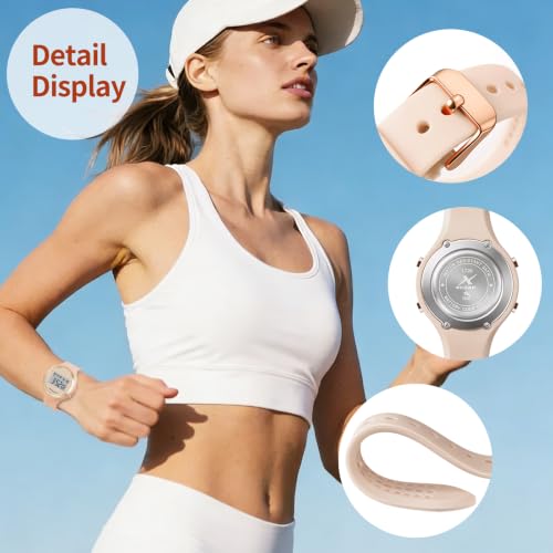 Image of XCZAP Outdoor Sport Watches Alarm Clock 5Bar Waterproof LED Digital Watch（AllOffWhite）, 2023092602