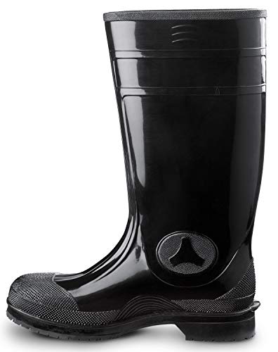 SR Max Montauk, Unisex, Black, Soft Toe, Waterproof, Slip Resistant 16 Inch PVC Work Boot4