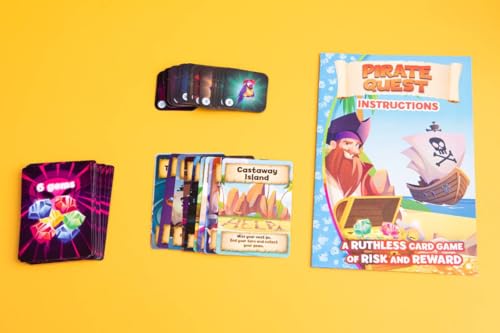 Curious Universe Games Pirate Quest | Board Game for 2 to 4 Players | Ages 5 Years and Above | Treasure Chest Game