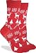 Good Luck Sock Women's Christmas Holiday Crew Socks ADULT SHOE,Red,Shoe: 5-9