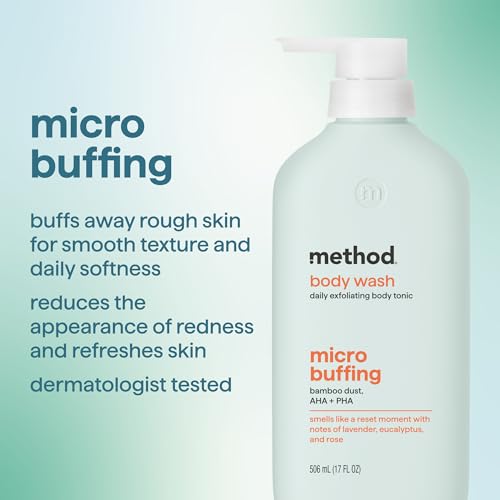 Image of Method Exfoliating Body Wash, Micro Buffing, 17 fl oz (Pack of 6)