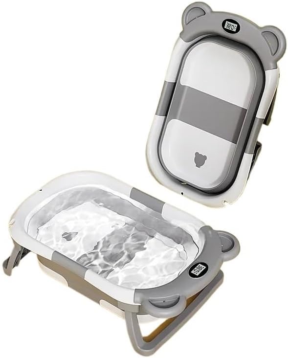 Miniatura 2 de Almohada de baño Bañera Plegable para Bebé, Bañera Portátil Con Sensor De Temperatura, Cojín Antideslizante, Segura, Novedad Almohada de bañera