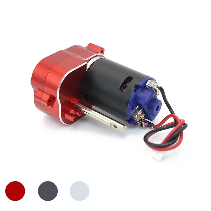 Caja engranajes metal CNC para coche RC MN78 MN82 MN168 | Caja engranajes mecanizada CNC incrementa resistencia al desgaste y rendimiento en escalada.(Red)