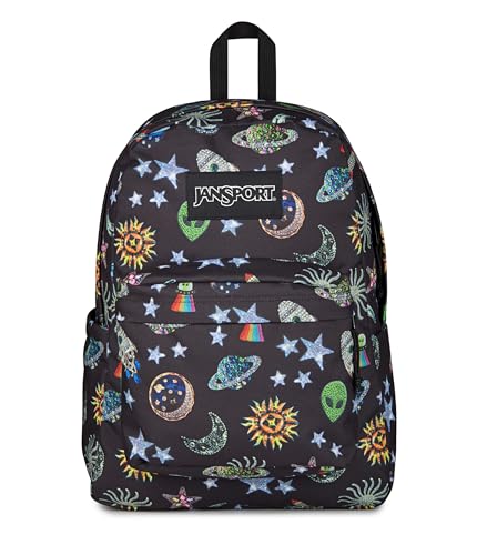 JanSport SuperBreak Plus Backpack with Padded 15-inch Laptop Sleeve and Integrated Bottle Pocket - Spacious and Durable Daypack for Work and Travel Galaxy Glam