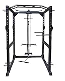 Jaula o rack de potencia multifuncíon profesional con polea guiada alta y baja que hará que tu zona de entrenamiento se convierta en un espacio versátil, pudiendo realizar entrenamiento funcional o fitness de manera muy variada.