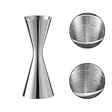 Vaso medidor 304 de acero inoxidable con báscula integrada para cócteles y cócteles - Dual Spirit Measure Cup, para barman profesional, apto para bares y apartamentos (30/60 ml)