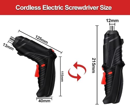 Image of 47 in 1 Electric Screwdriver Set, 3.6V Cordless & Rechargeable, 3.5N.m Max Torque, USB Power Rechargeable Screwdriver with 44pcs Driver Bits, Ideal for Small Projects