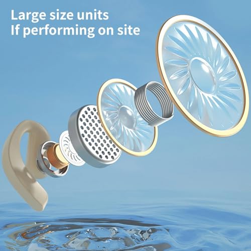 Image of H585 OWS Open Ear Wireless Earbuds | ENC Mic for Crystal-Clear Calls | 30hr Playtime with Type-C Fast Charging | BT5.4 Gaming Bluetooth Earphones | Touch Control Sports Headphone (Beige)