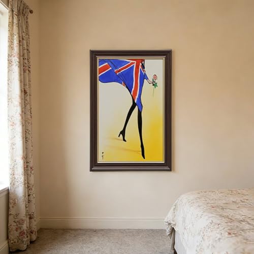 Rene Gruau impression sur toile Union Jack tableau vintage - 3