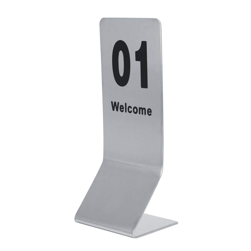 Naroote Table Numbers, Wedding Table Numbers 1 to 10 Double Side Thickened Stainless Steel Restaurant for Wedding Reception, Christmas Party