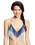 Bikini Lab Junior's Fringe Ferdinand Bralette, Blue Moon, Medium