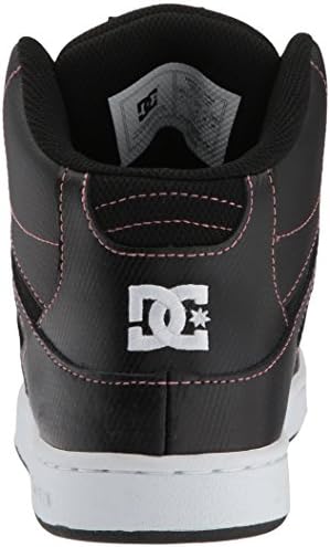 DC Girl's Pure HIGH-TOP Skate Shoe, Black/Pink, 3 M M US Little Kid | Image 2