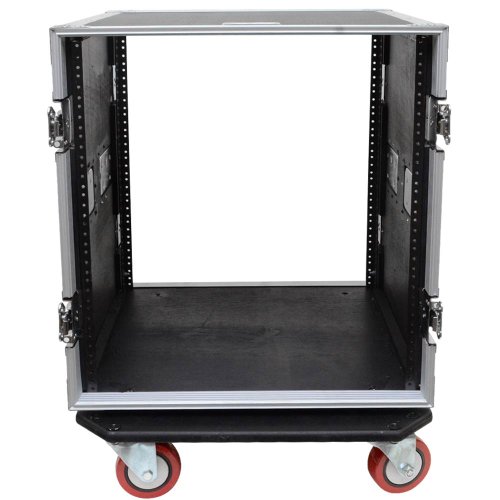 Seismic Audio - 12 SPACE RACK CASE for Amp Effect Mixer PA DJ PRO with Casters - Thumbnail 4