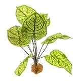 ibasenice Planta Decorativa Artificial para Reptiles con Base Estable Simulación Natural para Terrarios y Acuarios Ornamentación Realista para Hábitats de Anfibios y Peceras