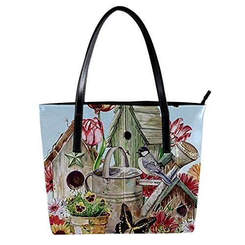 Sac sacoche femme spacieux contre le désordre quotidien à motif vintage floral romantique