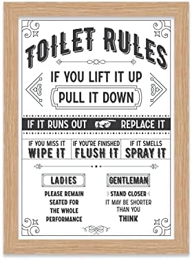Printers Mews Toilet Rules A2 Print Only Bathroom Art Prints Bathroom Print Décor 42 X 59.4cm (16.5x24inch)