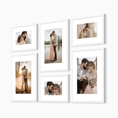 Image of Custom Personalized Photo Collage Framed Wall Art Painting Frames Set | Family Picture Frame Wall Decor Artwork for Living Room Bedroom | A3 + A4 Frame Combo Gallery Style | Personalized Home Decor Gift
