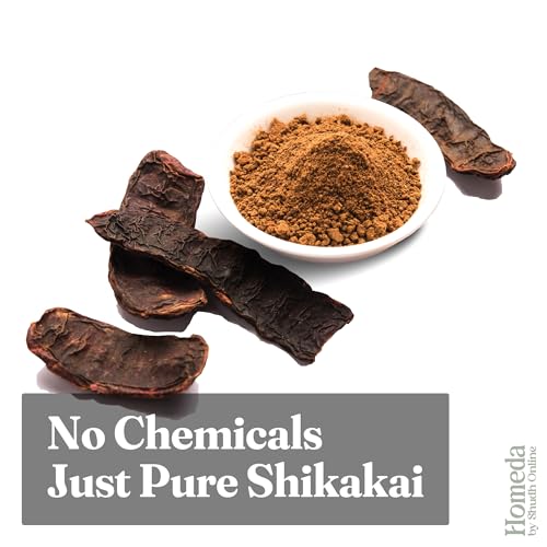 Image of Organic Shikakai Powder for Hair - Natural Hair Pack Conditioner (100 Grams) - Shikai Power Shampoo Rejuvenates & Refreshes Scalp