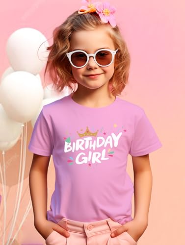 Image of Birthday Girl Shirt Crown 1st First 2nd Two 3rd 4th 5th Toddler Birthday Outfit