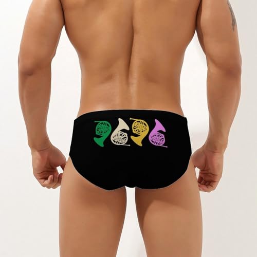French Horns Mens Swim Briefs Quick Dry Swimming Trunks Training Swimsuit Low Rise Swimwear2