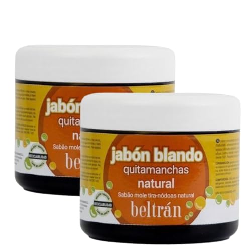 Jabón Blando Quitamanchas Natural, Formato Cómodo, 2 Unidades, 800 g en Total