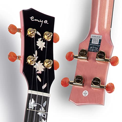 Ukulélé ténor Enya 26 pouces (tout placage moulé intégralement) et micro Acoustic Plus intégré (EUT-E6/PK) - Les Beatles, Paul McCartney, John Lennon, RIngo Starr, George Harrison Ukulélé ténor Enya 26 pouces (tout placage moulé intégralement) et micro Acoustic Plus intégré (EUT-E6/PK) – Image 4