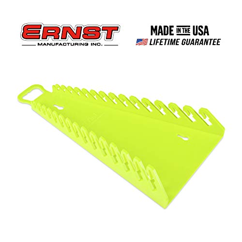 Image of Ernst Manufacturing 5182HV Reverse Gripper Wrench Organizer, 15 Tool, High-Visibility