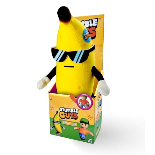 Rocco Giocattoli Stumble Guys Plüschtier 25 cm mit Banana Guy Funktionen