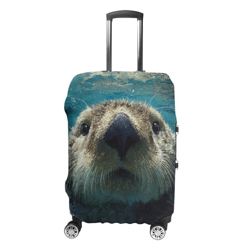 Luggage Cover Elastic Suitcase Cover Protector Washable Travel Baggage Covers Sea Otter Luggage Covers Carry On Luggage Protector Anti-scratch 19-32 Inch XL