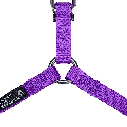 Excellent Elite Spanker No Pull Dog Harness Reflective Nylon Vest Adjustable Easy Pet Harness For Small Breeds Dogs & Cats Walking Hiking Green Red Purple(Purple) #TOP3