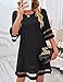 LookbookStore Black Dresses for Women 2024 Casual Summer Crewneck Little Black Dress for Women 3/4 Bell Sleeve Loose Party Dress Black Wedding Dress Size S Size 4 6