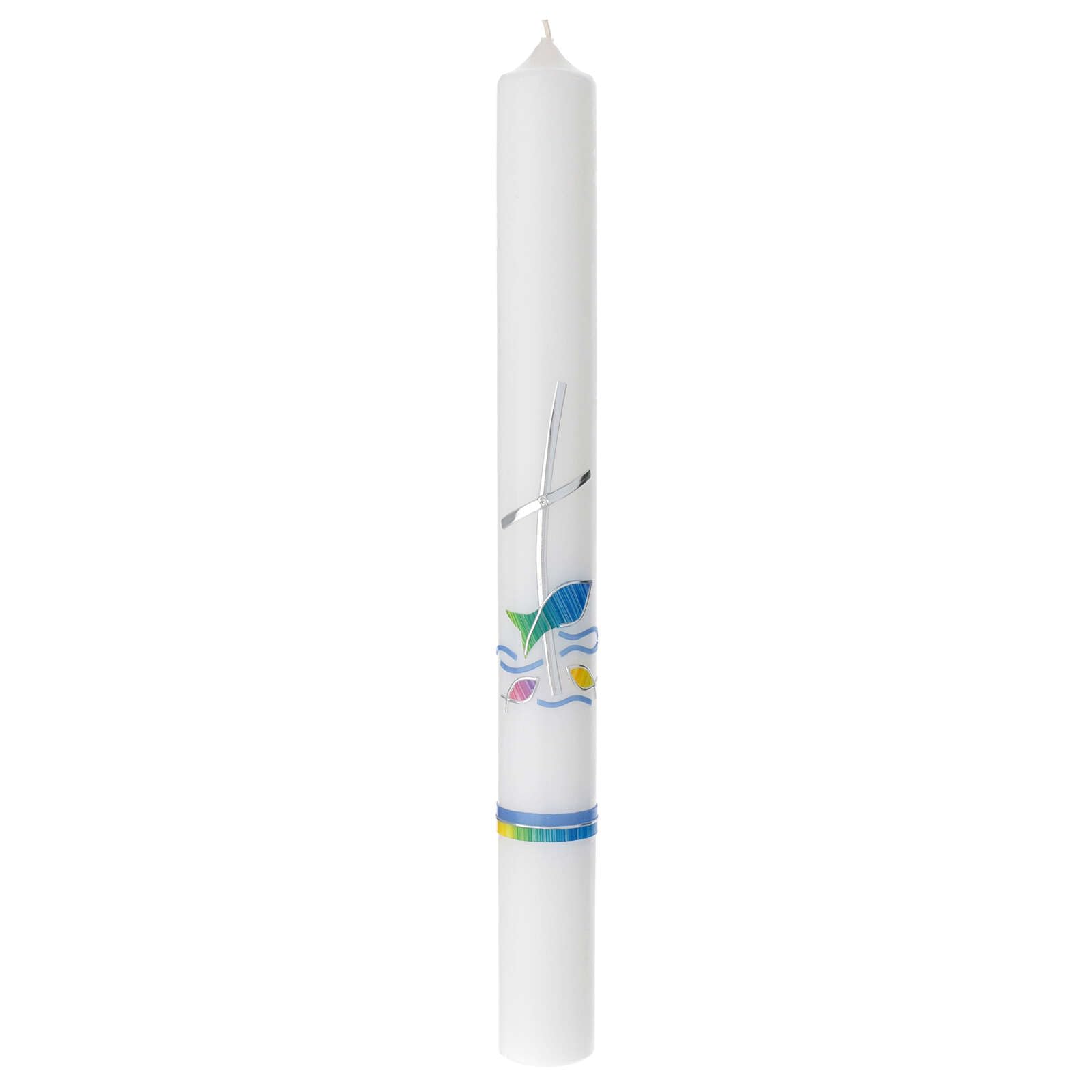 Baptismal Candle, Cross at sea, 400x40 mm
