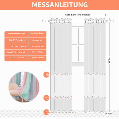 XiDi Grüne Vorhänge für Schlafzimmer 214 cm Drop Double Layer Star Decoration Vorhänge mit Voile für Erwachsene Kinderzimmer Glasschiebetür… – Ansicht 4