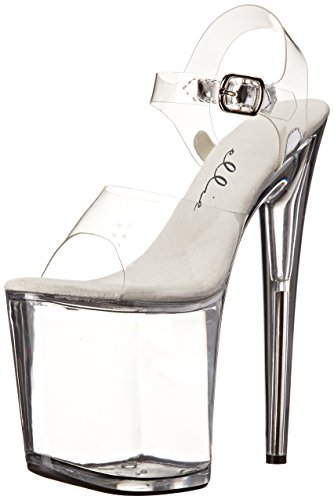 Ellie Shoes Women's 850-brook, Clear, 9 M US