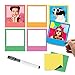 The Magnet Shop InstaSnap - Marcos de fotos magnéticos para nevera, diseño clásico, incluye mini notas magnéticas y bolígrafo de borrado en seco (multicolor, 90 x 100 mm)