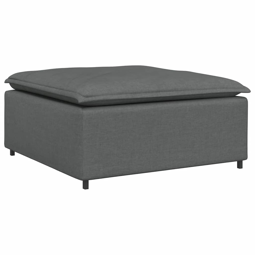 Modułowa sofa z podnóżkiem, materiał ciemnoszary, elastyczny zestaw wypoczynkowy z funkcją spania i skrzynią na pościel, kanapa narożna, rozszerzenie, akcesoria do salonu, salonu i kina
