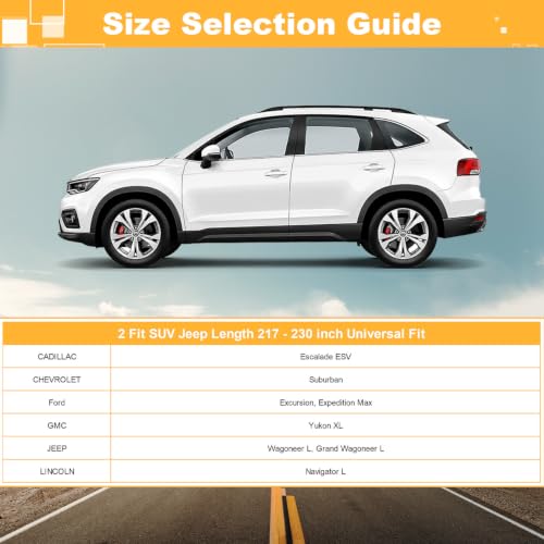 Image of GUNHYI Multi-Layer Large SUV Car Cover Waterproof All Weather Heavy Duty, Universal Fit Cadillac Escalade ESV, Chevrolet Suburban, Ford Expedition Max, GMC Yukon XL, Lincoln Navigator LWB etc.
