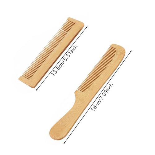 Set de 8 Peines de Bambú Natural para Cabello miniatura 6