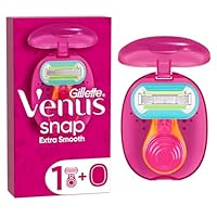 Gillette Venus Extra Smooth Snap Rasierer Damen, Damenrasierer + 1 Rasierklinge